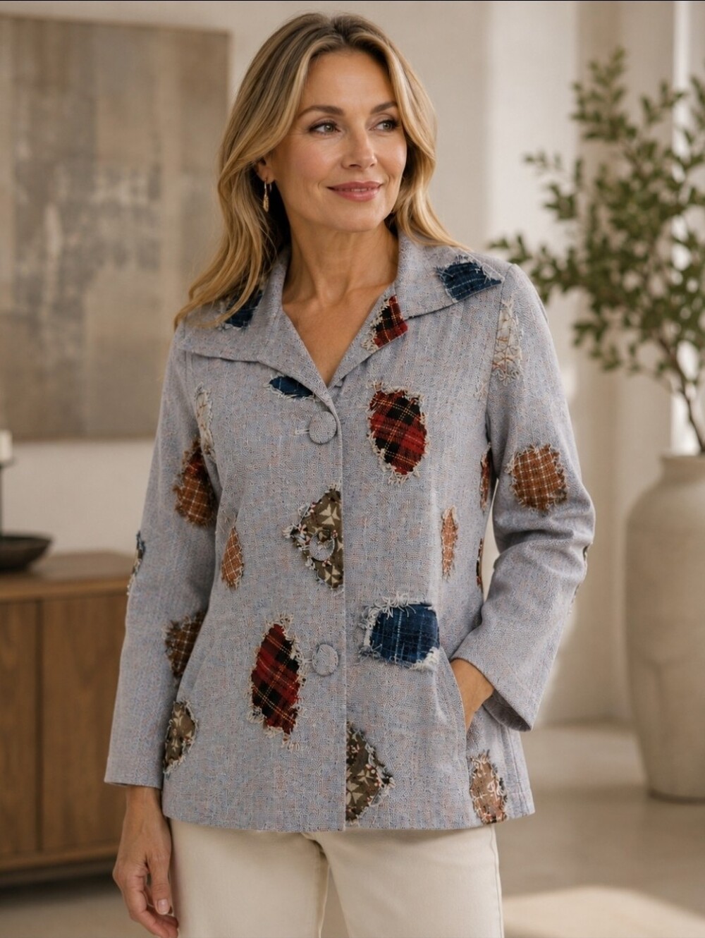 Radzoli Multicolor Patchwork Jacket